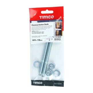 TIMCO Chemical Anchor Studs - Zinc - M10 x 130mm