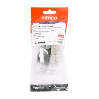 Timco Quick Fit Round Deadbolt Nickel - 64 case / 45 backse -