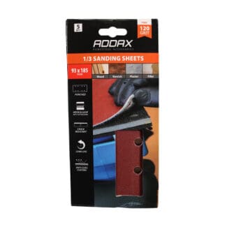 TIMCO Punched Sanding Sheets - 120 Grit - 93 x 185mm