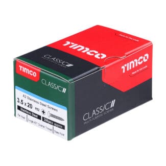 TIMCO Classic Pozi Pan Head Woodcrews - A2 Stainless Steel - 3.5 x 20mm