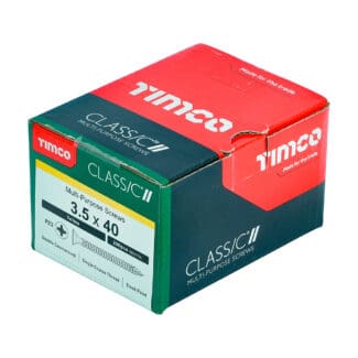 TIMCO Classic Pozi Countersunk Woodscrews - Yellow - 3.5 x 40mm