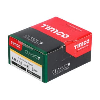 TIMCO Classic Pozi Countersunk Woodscrews - Yellow - 4.0 x 16mm