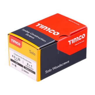 TIMCO Solo Pozi Countersunk Woodscrews - Zinc - 4.0 x 25mm