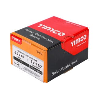 TIMCO Solo Pozi Countersunk Woodscrews - Zinc - 4.0 x 40mm