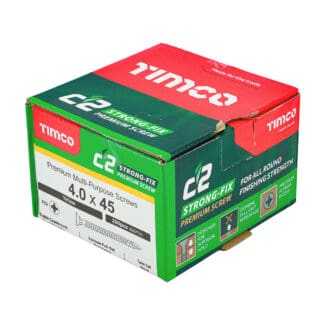 TIMCO C2 Strong-Fix Pozi Countersunk Woodscrews - Yellow - 4.0 x 45mm