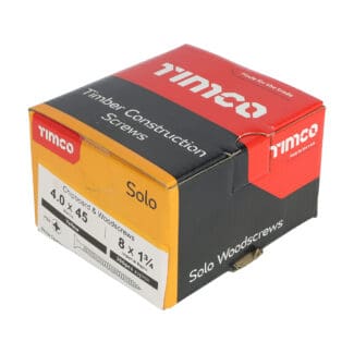 TIMCO Solo Pozi Countersunk Woodscrews - Yellow - 4.0 x 45mm
