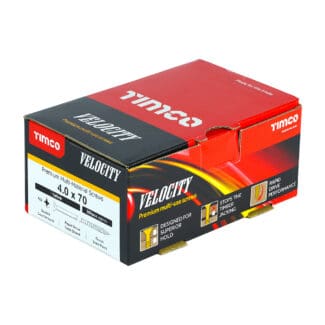 TIMCO Velocity Pozi Countersunk Woodscrews - Yellow - 4.0 x 70mm