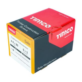 TIMCO Solo Pozi Countersunk Woodscrews - Yellow - 4.5 x 80mm