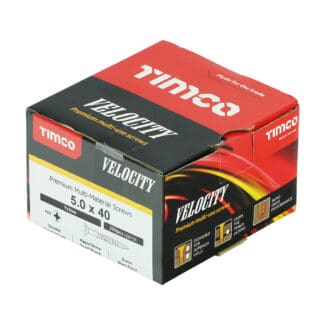 TIMCO Velocity Pozi Countersunk Woodscrews - Yellow - 5.0 x 40mm