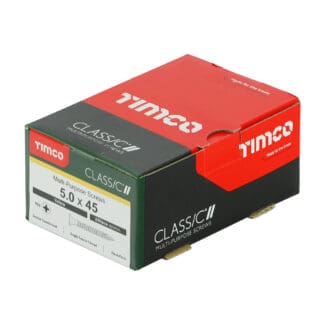 TIMCO Classic Pozi Countersunk Woodscrews - Yellow - 5.0 x 45mm