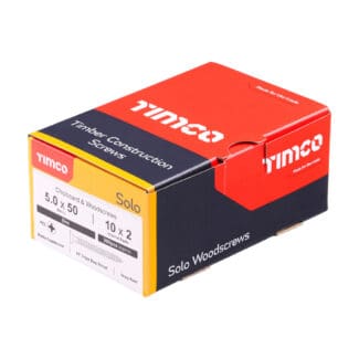 TIMCO Solo Pozi Countersunk Woodscrews - Zinc - 5.0 x 50mm