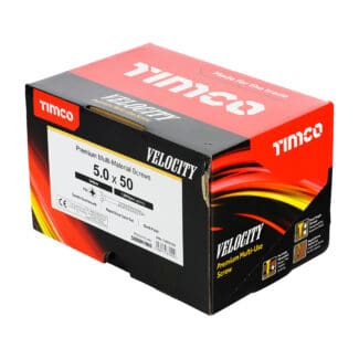 TIMCO Velocity Pozi Countersunk Woodscrews - Yellow - 5.0 x 50mm