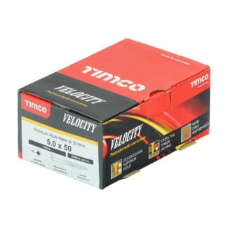 TIMCO Velocity Pozi Countersunk Woodscrews - Yellow - 5.0 x 50mm