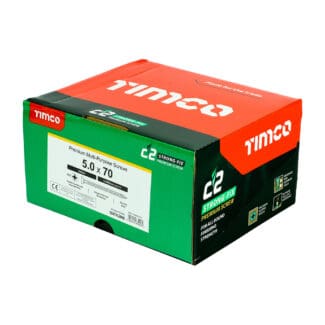 TIMCO C2 Strong-Fix Pozi Countersunk Woodscrews - Yellow - 5.0 x 70mm