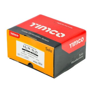 TIMCO Solo Pozi Countersunk Woodscrews - Yellow - 5.0 x 70mm