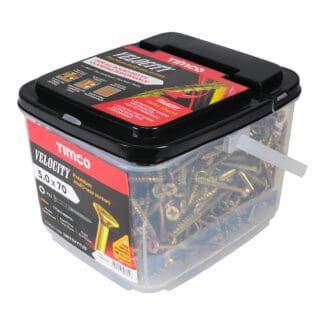 TIMCO Velocity Pozi Countersunk Woodscrews - Yellow - 5.0 x 70mm