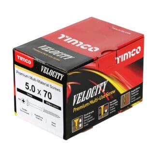 TIMCO Velocity Pozi Countersunk Woodscrews - Yellow - 5.0 x 70mm