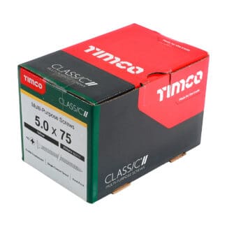 TIMCO Classic Pozi Countersunk Woodscrews - Yellow - 5.0 x 75mm