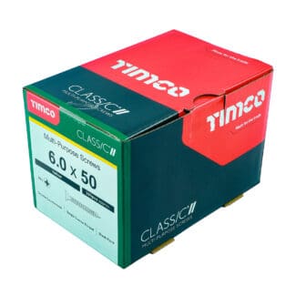 TIMCO Classic Pozi Countersunk Woodscrews - Yellow - 6.0 x 50mm