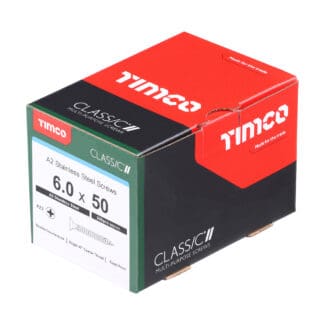 TIMCO Classic Pozi Countersunk Woodcrews - A2 Stainless Steel - 6 x 50mm