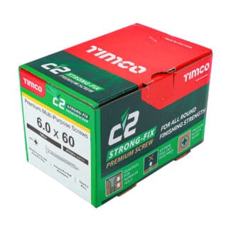 TIMCO C2 Strong-Fix Pozi Countersunk Woodscrews - Yellow - 6.0 x 60mm