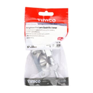 Timco Brighton Pattern Sash Fastener Satin Chrome  - 57 x 22