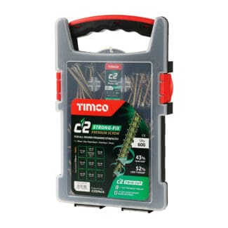 Timco C2 Strong-Fix Mixed Grab Pack PZ Double Countersunk Yellow  - 600pcs