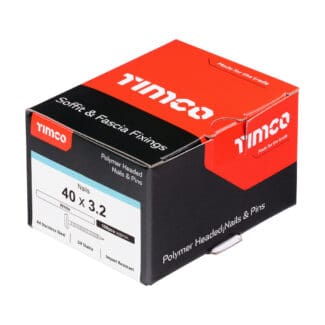 TIMCO Polymer Headed Nails - White - 40mm
