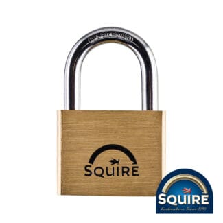 SALE - Squire Premium Brass Lion Padlock - Stainless Steel Shackle - 50mm
