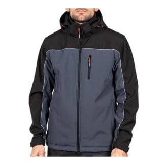 SALE - Timco Soft Shell Jacket Grey/Black  - X Large