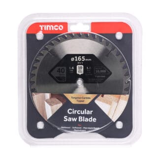 TIMCO Handheld Cordless Circular Saw Blade - 165 x 10 x 40T