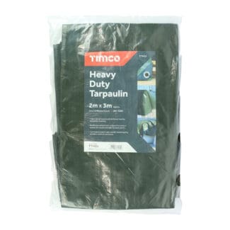 SALE - TIMCO Heavy Duty Tarpaulin - Green - 2 x 3m