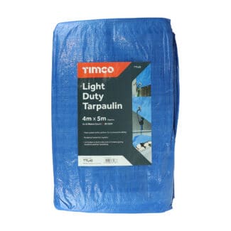 TIMCO Light Duty Tarpaulin - Blue - 4 x 5m