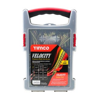 Timco Velocity Premium Multi-Use Screws Grab Pack PZ Double Countersunk Yellow  - 600pcs